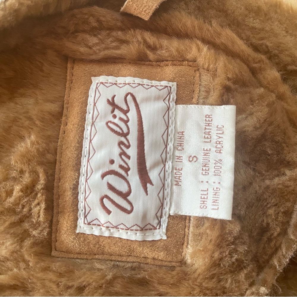 Brown Suede Faux Fur lined Coat - Picture 3 of 4